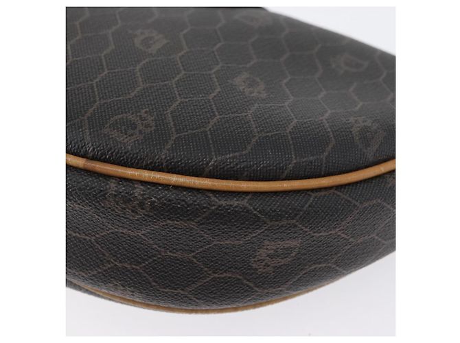 Borsa a spalla in tela a nido d'ape PVC nera e oro Auth BA10846 Christian Dior Nero D'oro - vista 14