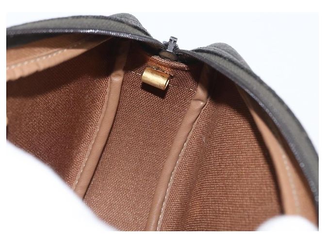 Borsa a spalla in tela a nido d'ape PVC nera e oro Auth BA10846 Christian Dior Nero D'oro - vista 18