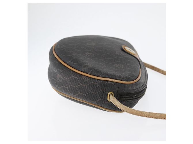 Borsa a spalla in tela a nido d'ape PVC nera e oro Auth BA10846 Christian Dior Nero D'oro - vista 3