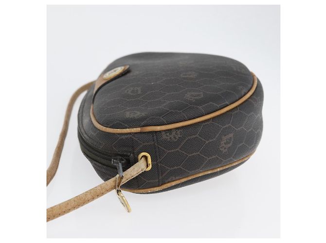 Borsa a spalla in tela a nido d'ape PVC nera e oro Auth BA10846 Christian Dior Nero D'oro - vista 4