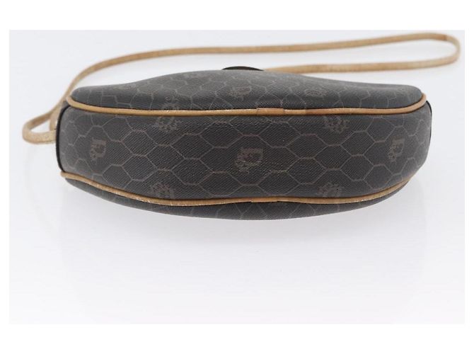 Borsa a spalla in tela a nido d'ape PVC nera e oro Auth BA10846 Christian Dior Nero D'oro - vista 5