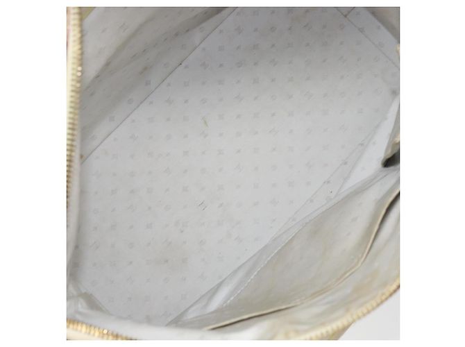 LOUIS VUITTON Borsa a Mano Suhari Lockit MM Pelle Bianca M91874 LV Auth 169782 Bianco - vista 11