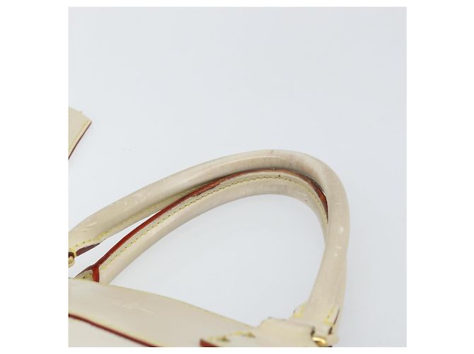 LOUIS VUITTON Borsa a Mano Suhari Lockit MM Pelle Bianca M91874 LV Auth 169782 Bianco - vista 14