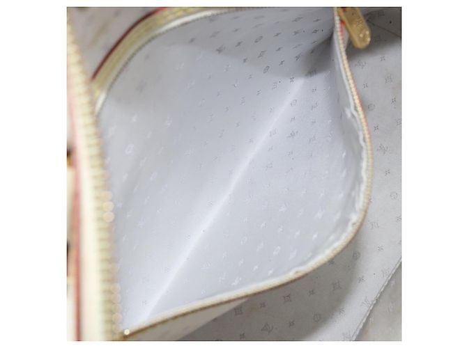 LOUIS VUITTON Borsa a Mano Suhari Lockit MM Pelle Bianca M91874 LV Auth 169782 Bianco - vista 24