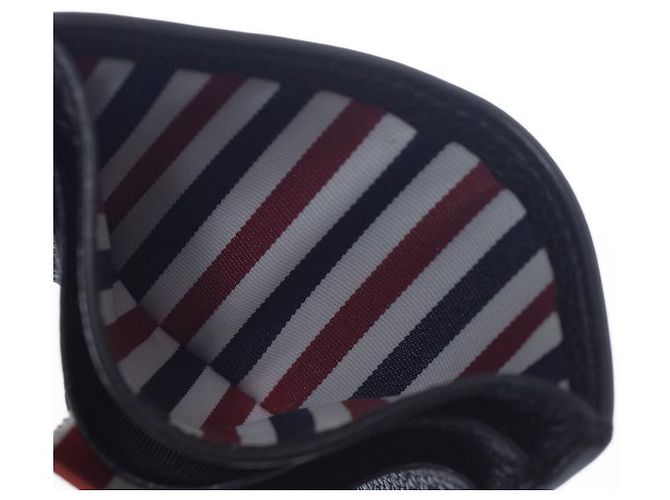 Thom Browne, schwarzer Lederkartenhalter - Ansicht 4