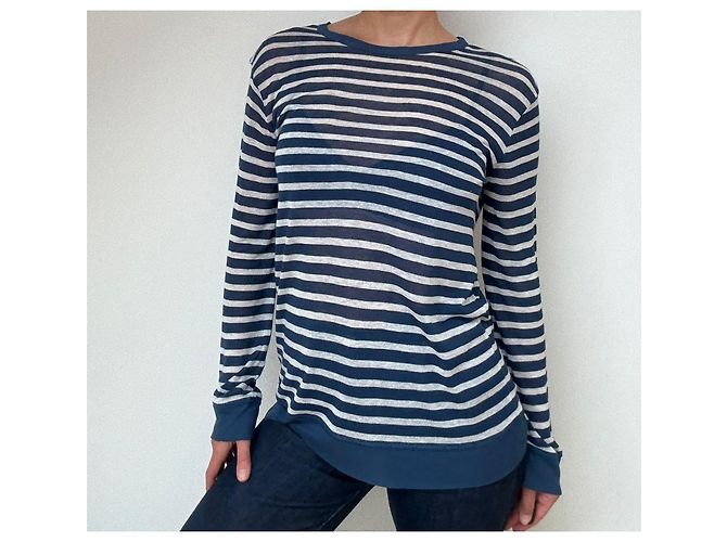 T By Alexander Wang Langarmshirt von Alexander Wang Blau - Ansicht 2
