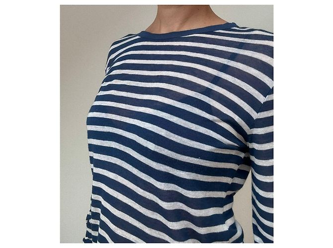 T By Alexander Wang Langarmshirt von Alexander Wang Blau - Ansicht 3