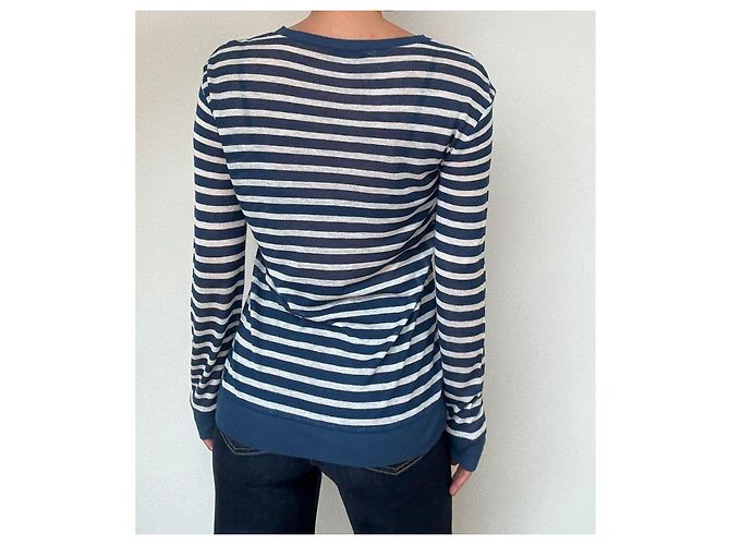 T By Alexander Wang Langarmshirt von Alexander Wang Blau - Ansicht 4
