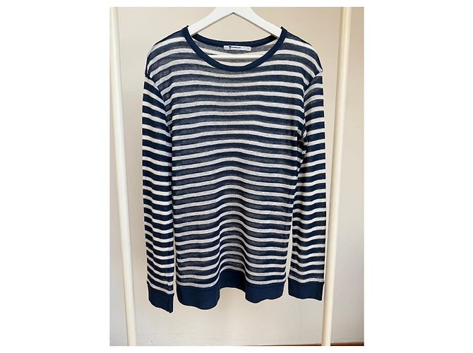 T By Alexander Wang Langarmshirt von Alexander Wang Blau - Ansicht 5