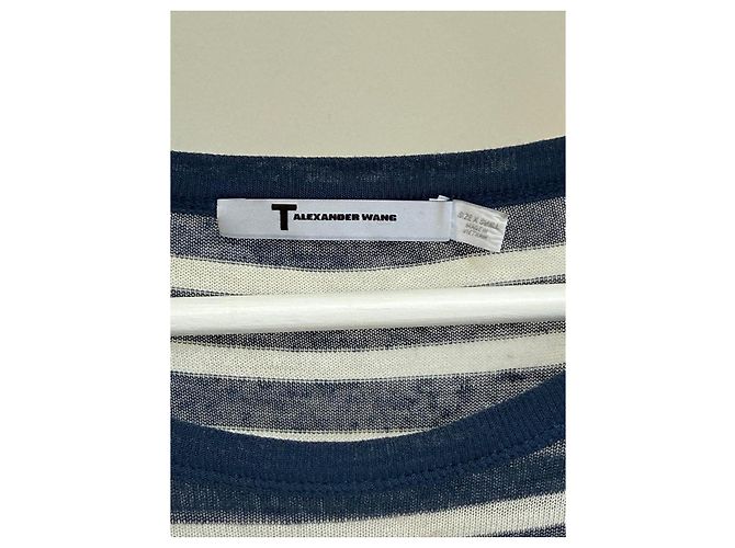 T By Alexander Wang Langarmshirt von Alexander Wang Blau - Ansicht 6