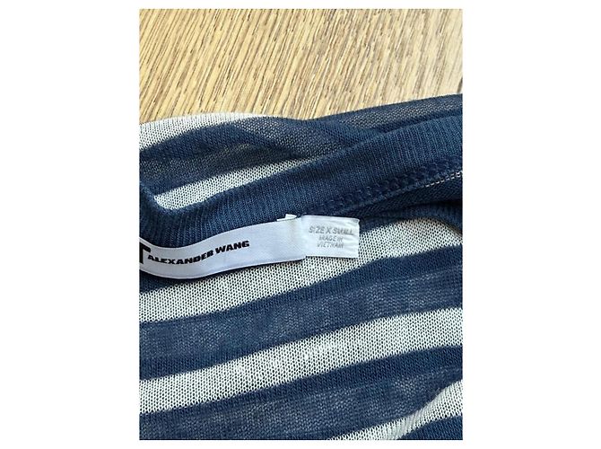 T By Alexander Wang Langarmshirt von Alexander Wang Blau - Ansicht 9