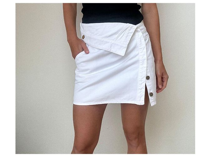 Falda Jacquemus La Riviera Blanca de Algodón Blanco - vista 2