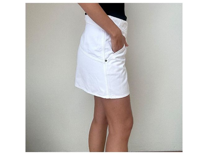 Falda Jacquemus La Riviera Blanca de Algodón Blanco - vista 3