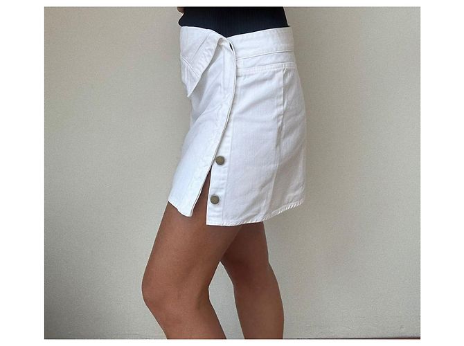 Falda Jacquemus La Riviera Blanca de Algodón Blanco - vista 5