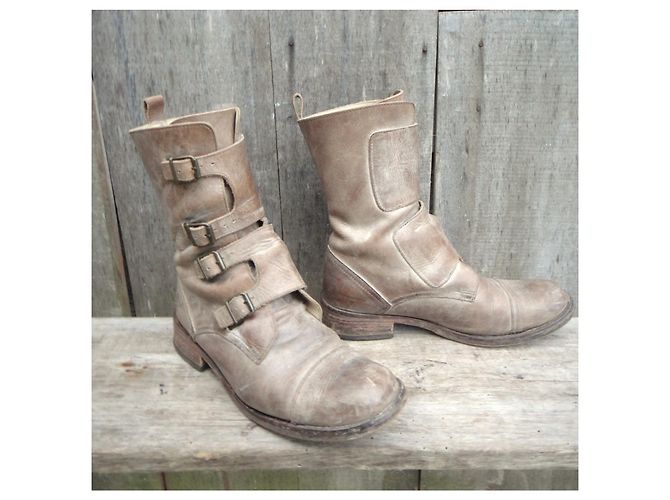 Autre Marque Botines Mosquitos de piel beige - vista 2