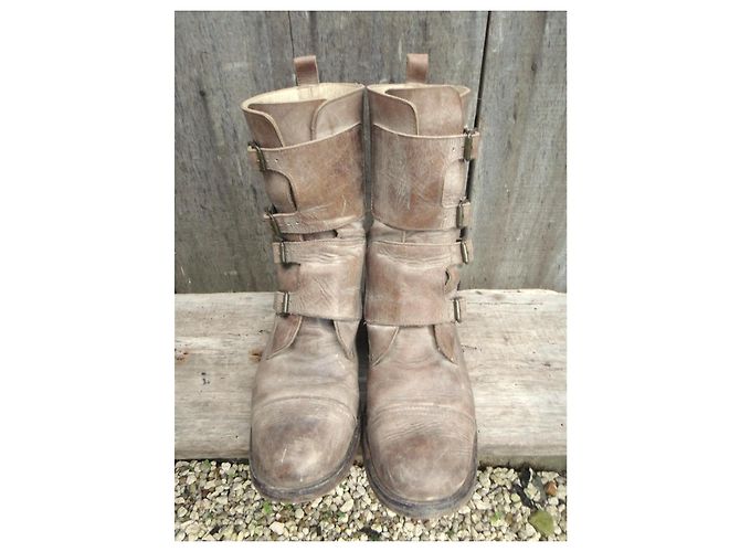 Autre Marque Botines Mosquitos de piel beige - vista 3