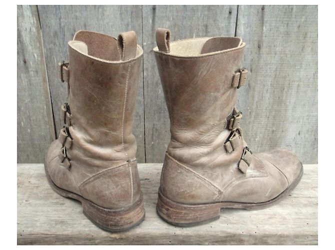 Autre Marque Botines Mosquitos de piel beige - vista 4