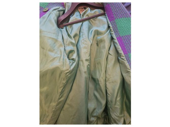 Abrigo de lana de doble botonadura Céline Multicolor - vista 3