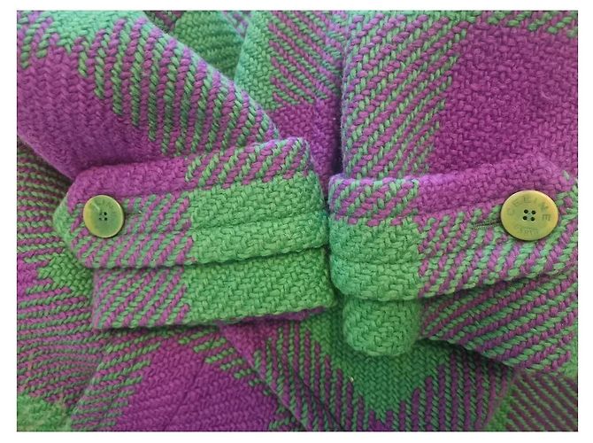 Abrigo de lana de doble botonadura Céline Multicolor - vista 5