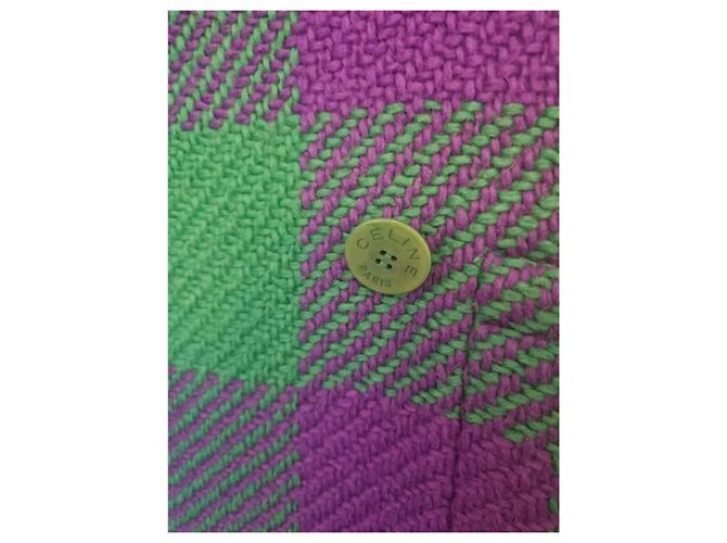 Abrigo de lana de doble botonadura Céline Multicolor - vista 6