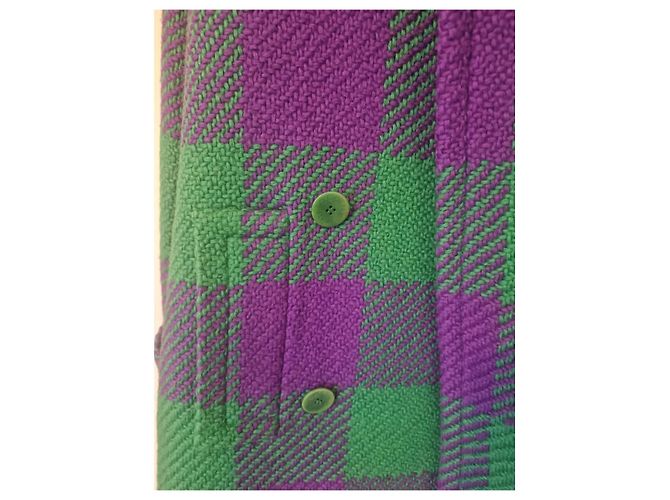 Abrigo de lana de doble botonadura Céline Multicolor - vista 7