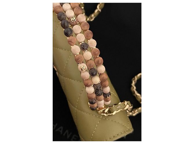 Coco Handle CHANEL Borsa in pelle Timeless Classique con manico superiore Verde oliva - vista 5