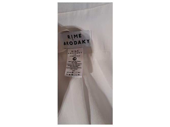 Autre Marque Rime Arodaky Hochzeitskleid im Smokingjacken-Stil Weiß Spitze - Ansicht 4