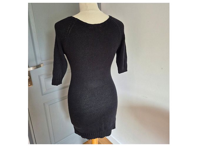 Schwarzes Strickkleid Maje - Ansicht 2