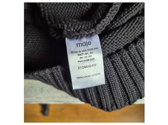Schwarzes Strickkleid Maje - Ansicht 6