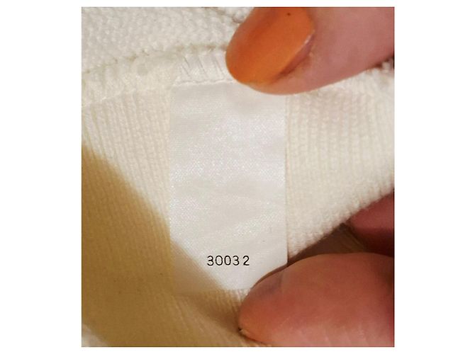 Cardigan Izod Lacoste de algodón blanco con bordes azules Beige - vista 5