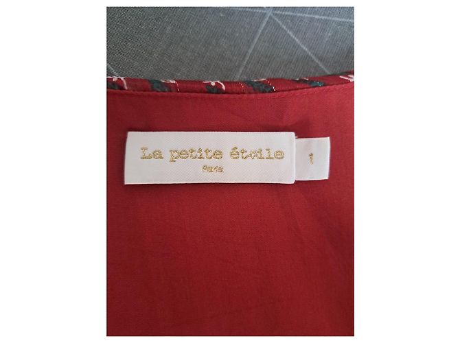 Autre Marque LA PETITE ETOILE Vestido envolvente estampado Blanco Roja Verde oscuro - vista 5