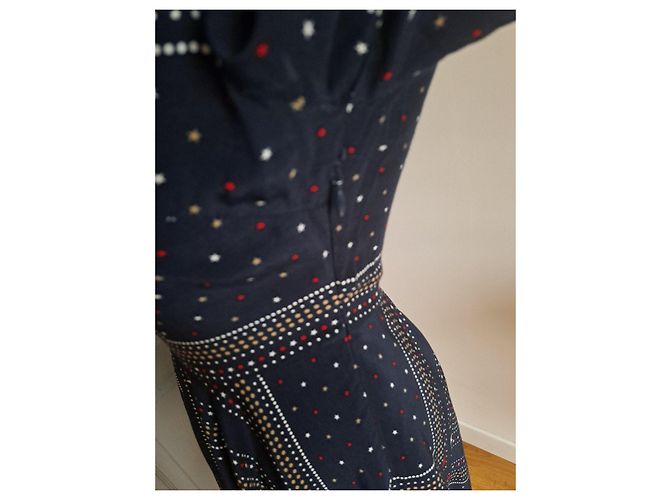 Tommy Hilfiger Sommerkleid mit Sternenprint Weiß Rot Golden Dunkelblau - Ansicht 4
