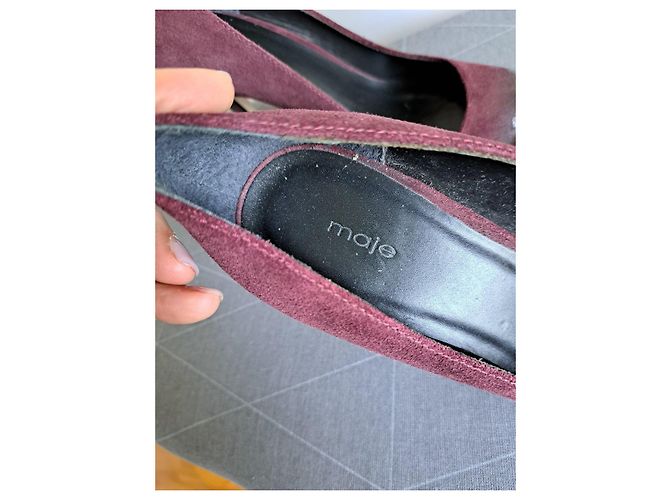 Décolleté in suede bordeaux Maje Bordò - vista 2