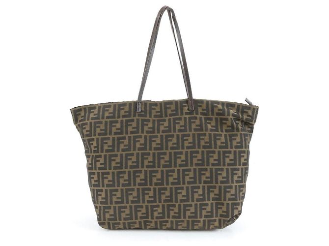 Fendi Zucca Pattern Brown Tote Bag - view 3