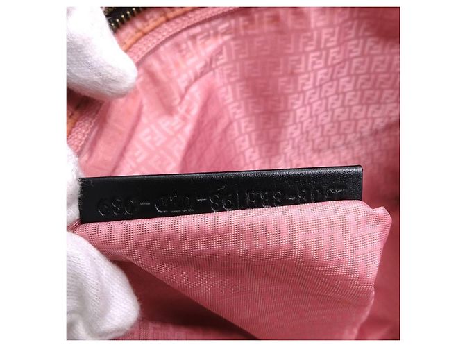 Fendi Zucca-Muster braune und gelbe Tragetasche - Ansicht 5