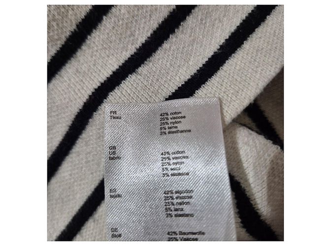 Maje Gestreiftes Kleid Schwarz Weiß - Ansicht 5