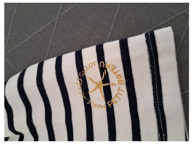 Petit Bateau Camiseta de rayas de manga larga y espalda descubierta Negro Blanco - vista 4