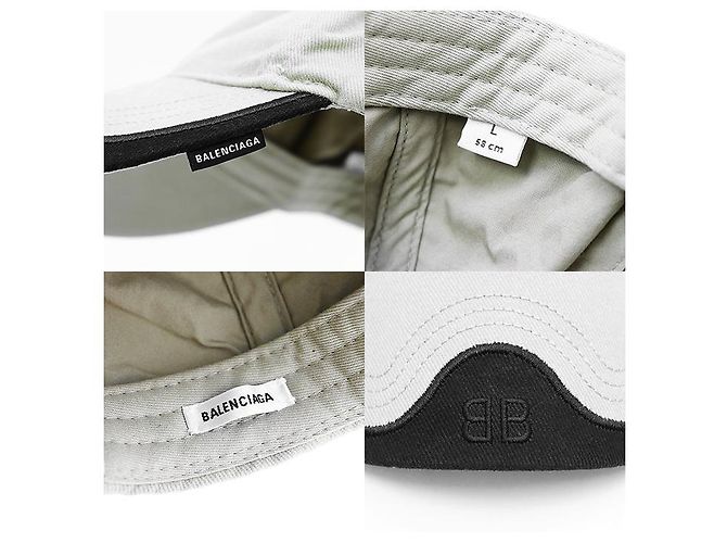 Everyday Cappellino da baseball in cotone Balenciaga Nero Beige - vista 9