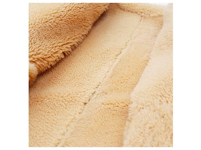 Céline Abrigo de lana y piel de cordero Celine Beige Camello - vista 13