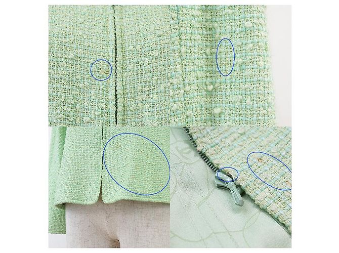 Timeless Chaqueta de tweed Chanel Verde Verde claro - vista 3