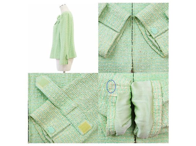 Timeless Chaqueta de tweed Chanel Verde Verde claro - vista 4