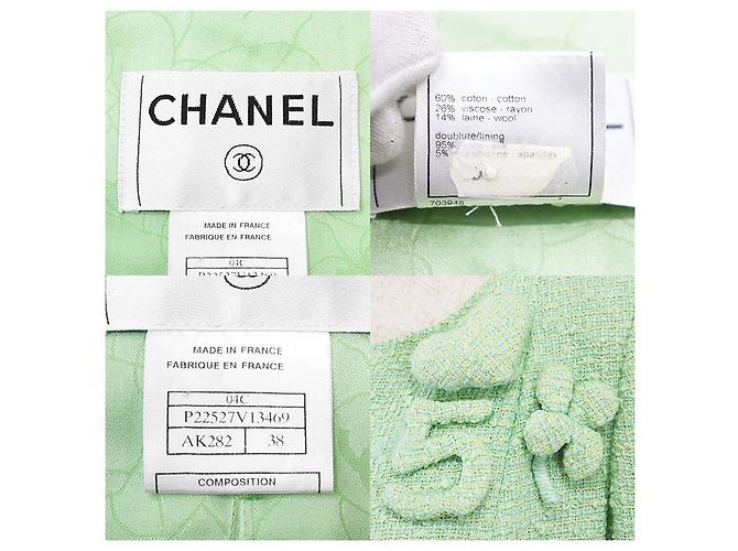 Timeless Chaqueta de tweed Chanel Verde Verde claro - vista 8