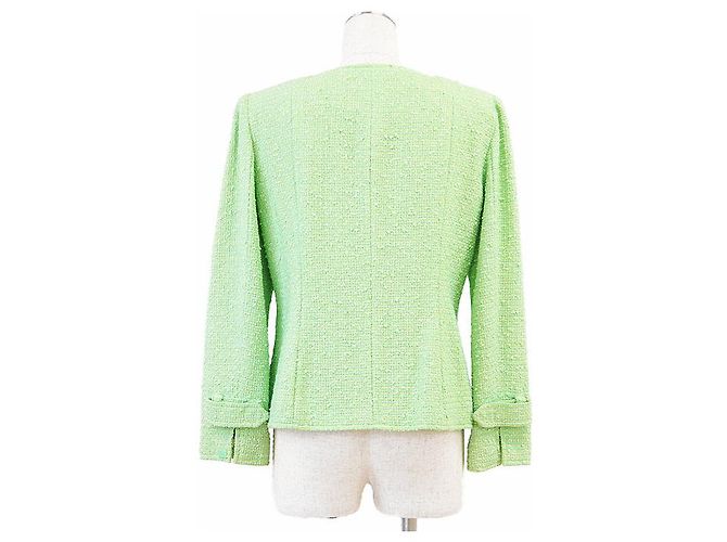 Timeless Chaqueta de tweed Chanel Verde Verde claro - vista 9