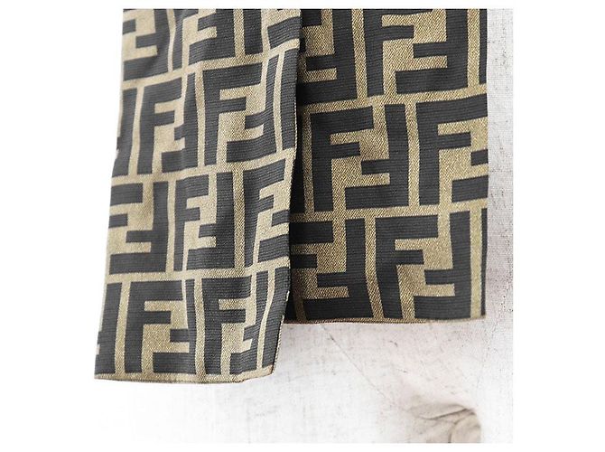Fendi FENDI ROMA Maxi Lenço de Seda Wrappy Marrom - vista 4
