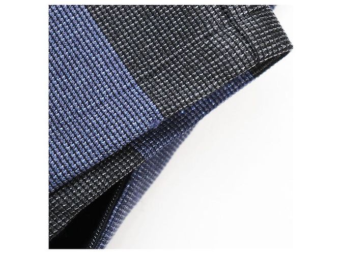 Timeless Pantaloni Chanel con strisce metalliche, zip e spacco Nero Blu Blu navy - vista 13