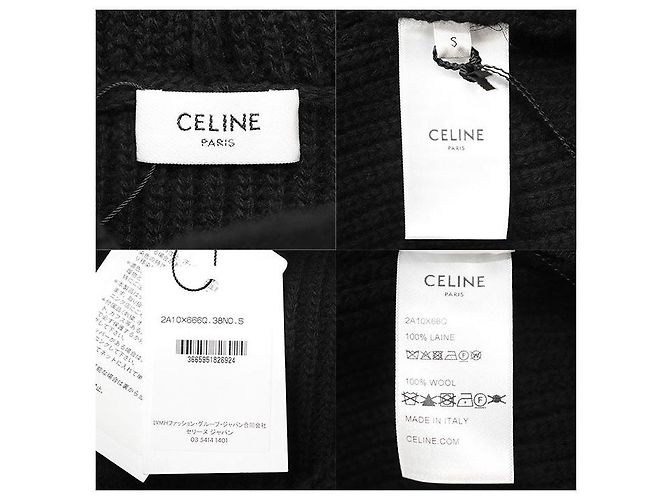 Céline Celine PARIS Felpa in lana Nero - vista 9