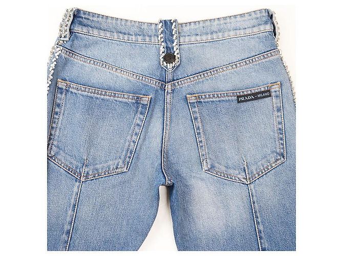 Calças de algodão denim Prada 2018 Azul - vista 11