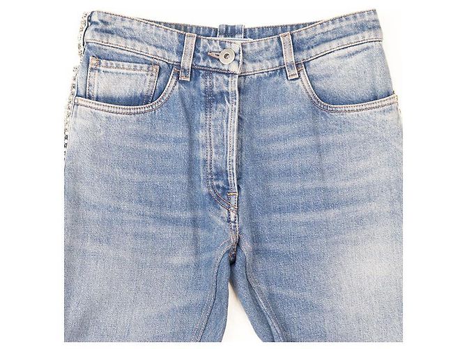 Calças de algodão denim Prada 2018 Azul - vista 2