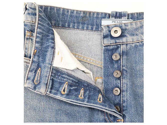 Calças de algodão denim Prada 2018 Azul - vista 9