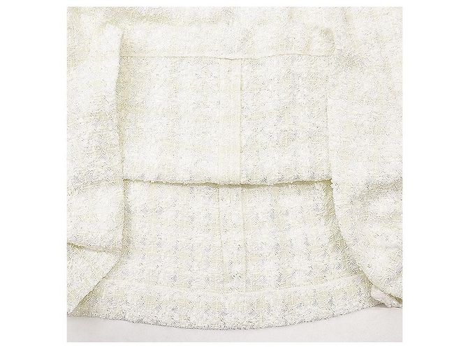 Falda de tweed con bordado floral de Dolce & Gabbana Crudo - vista 9